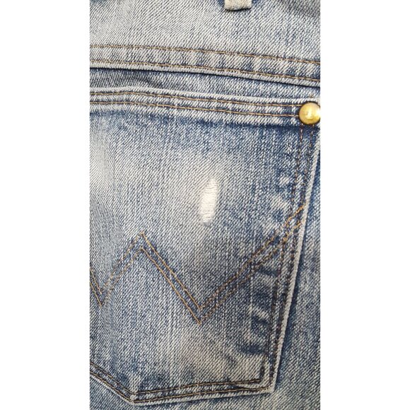 Wrangler 47MWZ Jeans Mens 40/31 Advanced Comfort Regular Fit Jeans Distressed - Picture 7 of 8